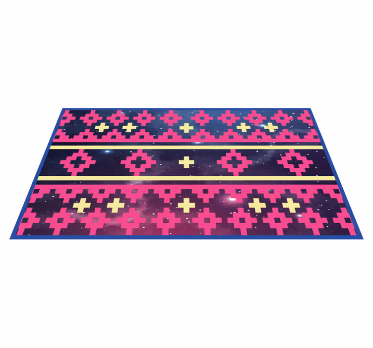Geometrický vzor kosmu Vinylový koberec z celého světa - TenStickers