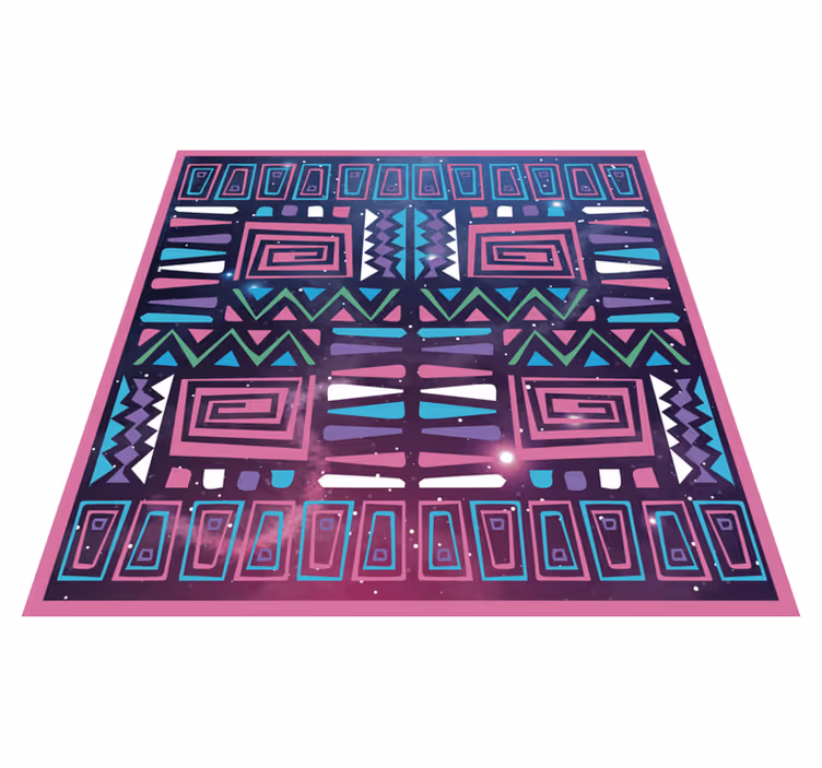 Dynamické geometrické vzory Etnický vinylový koberec - TenStickers