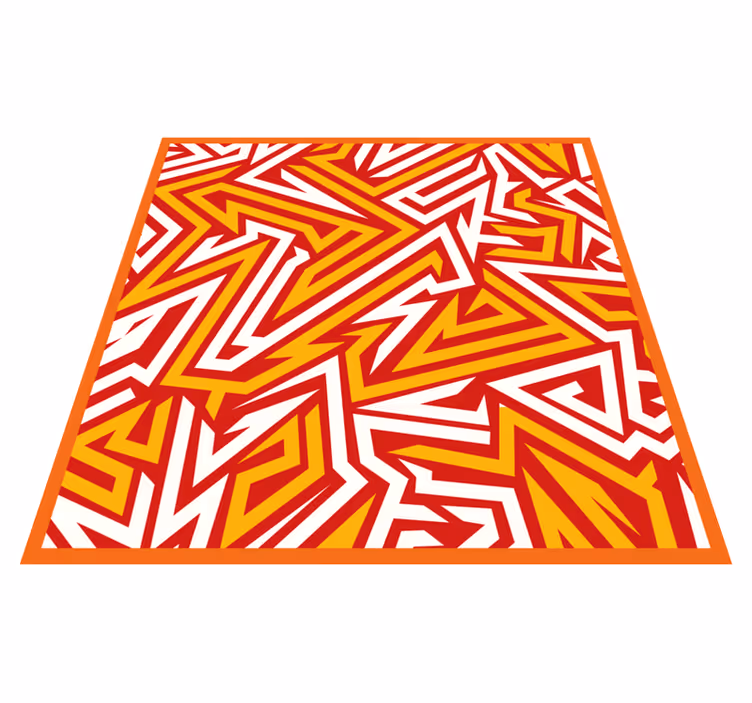 Dynamický klikatý vzor Vinylový koberec pro teenagery - TenStickers
