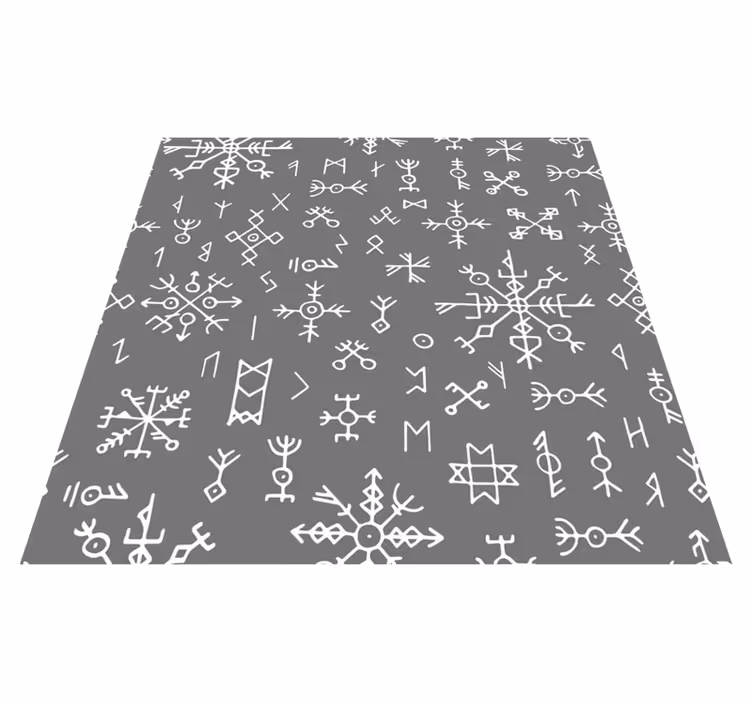 Geometrický symbol vzor Skandinávský vinylový koberec - TenStickers