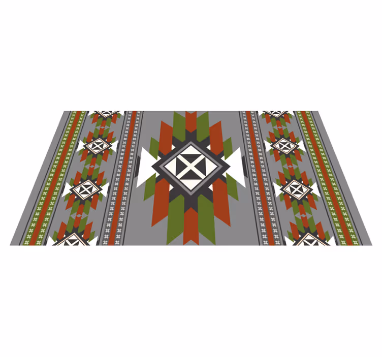 Texturovaný geometrický vzor Etnický vinylový koberec - TenStickers