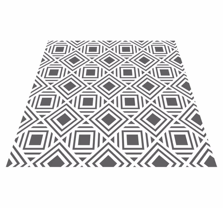 Geometrický vinylový koberec s elegantním diamantovým vzorem - TenStickers