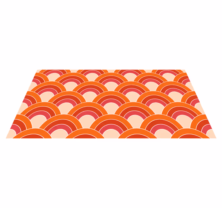 Geometrický lístek groovy vzor ložnice koberec - TenStickers