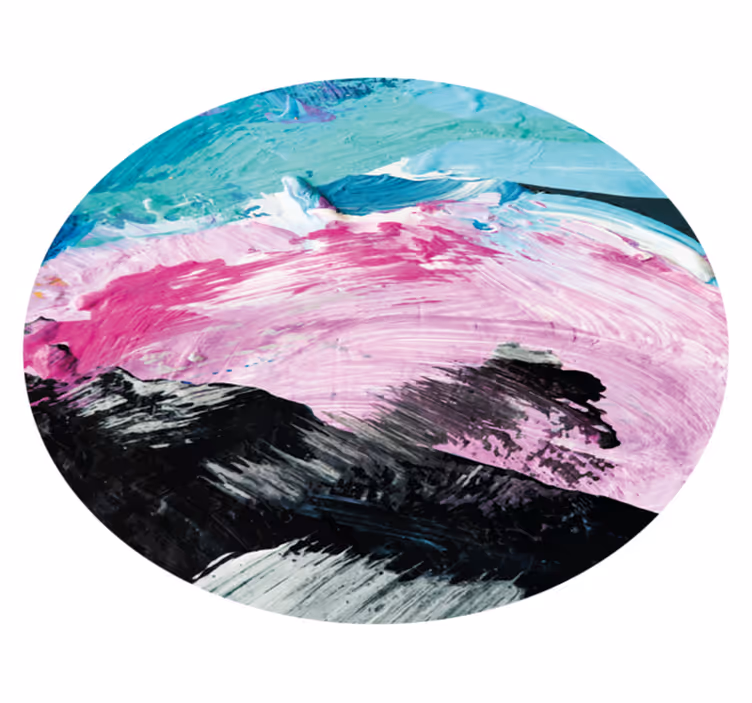 Zářivý abstraktní točení vinylový koberec - TenStickers