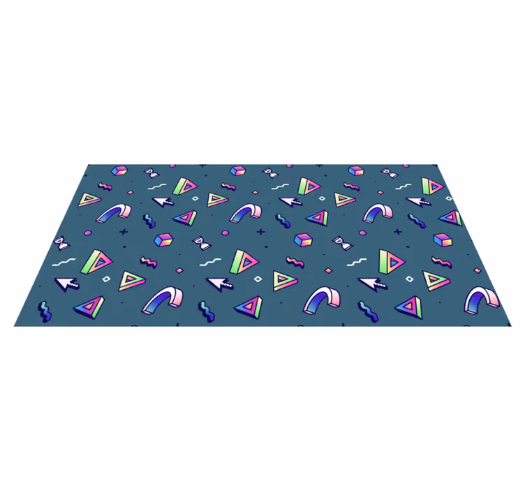 Geometrický barevný splash Vinylový koberec s texturou - TenStickers