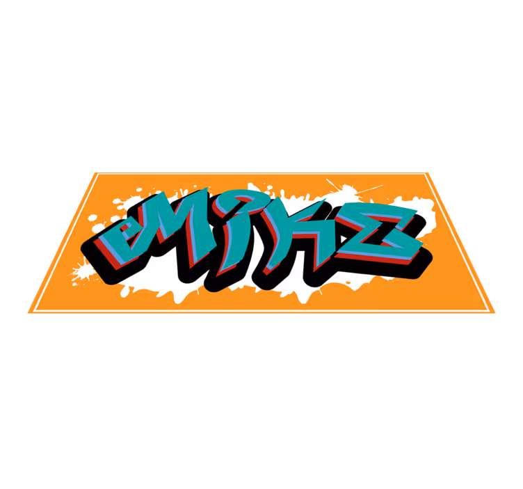Jméno umělecké dílo Vinylový koberec se jmény - TenStickers