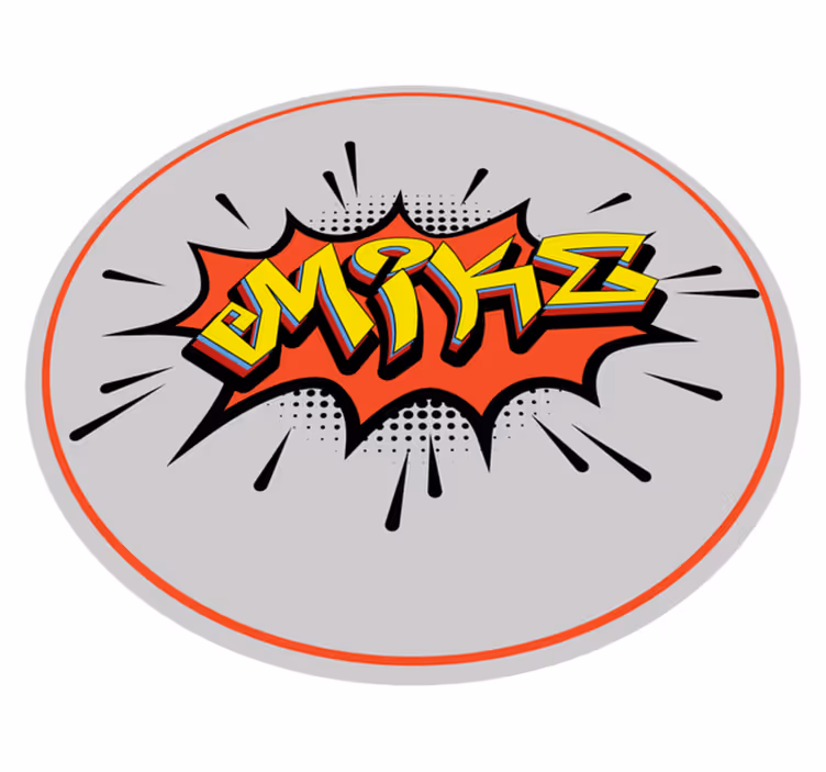 Exploze jmen Vinylový koberec se jmény - TenStickers