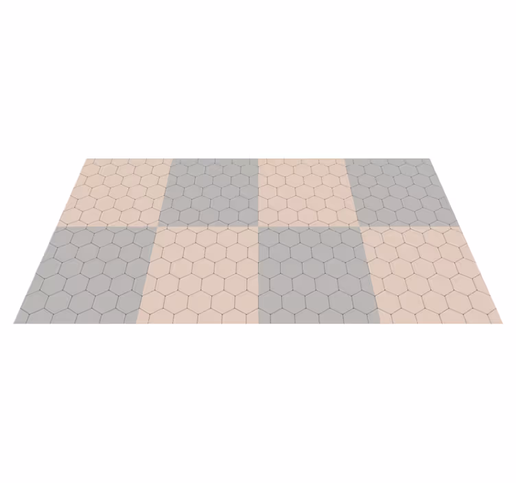 Elegantní šestihranný Geometrický vinylový koberec - TenStickers