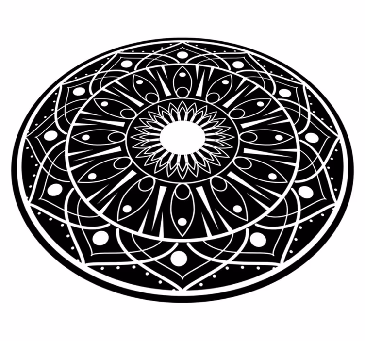 Mandala vinylový koberec s propracovaným motivem - TenStickers