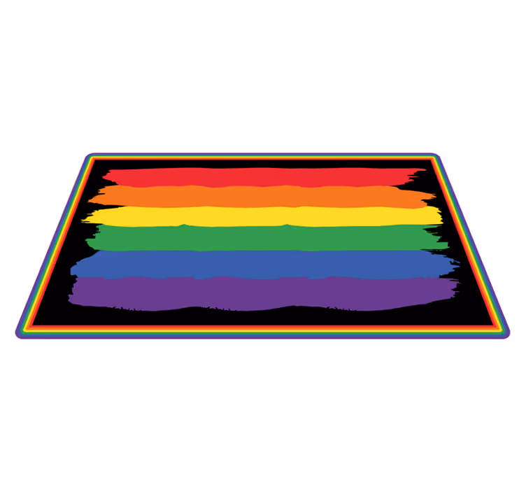 Barevné duhové pruhy Pruhovaný vinylový koberec - TenStickers