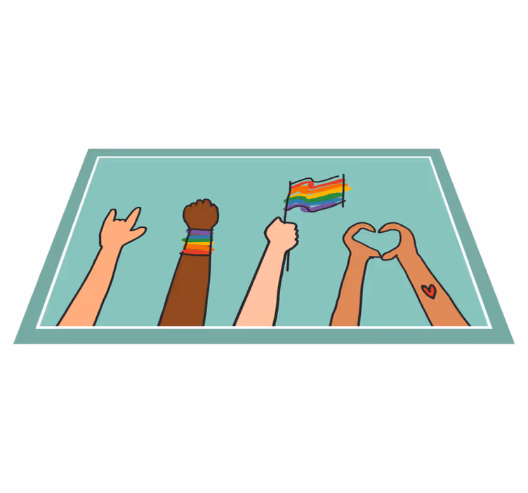 Koberec do ložnice ve stylu gay pride - TenStickers