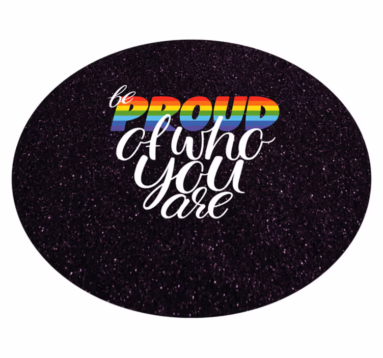 Návrh hrdé zprávy Vinylový koberec s frázemi - TenStickers