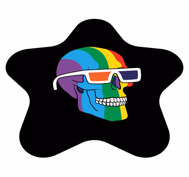 Barevné odstíny lebek Mozaikový vinylový koberec - TenStickers