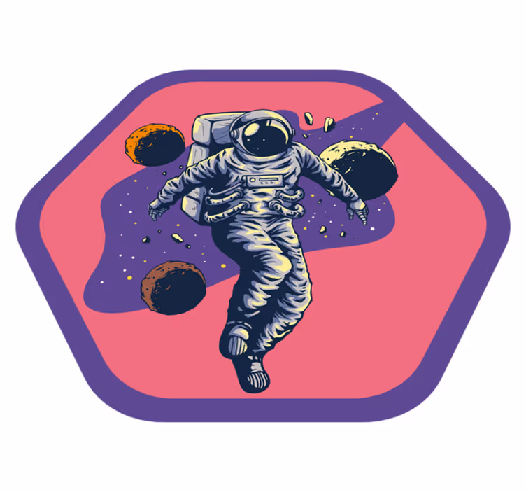 Cesta vesmírného průzkumníka Vinylový koberec s hvězdami - TenStickers