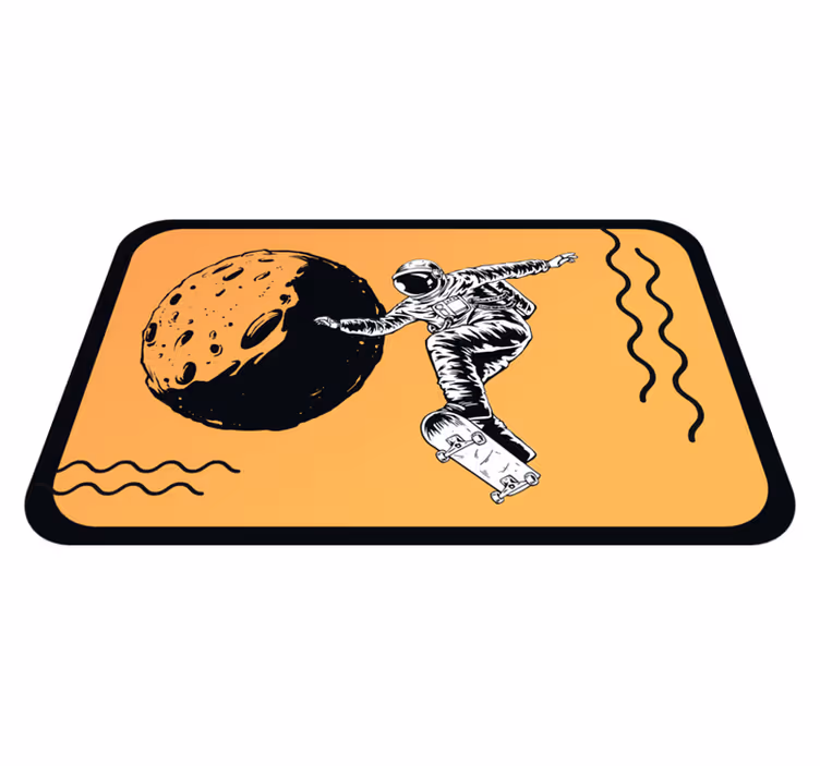 Astronaut na skateboardu Ostatní Vinylový koberec - TenStickers