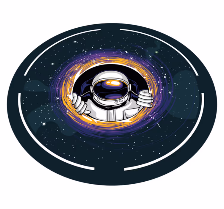 Koberec do obývacího pokoje astronautů a černých děr - TenStickers