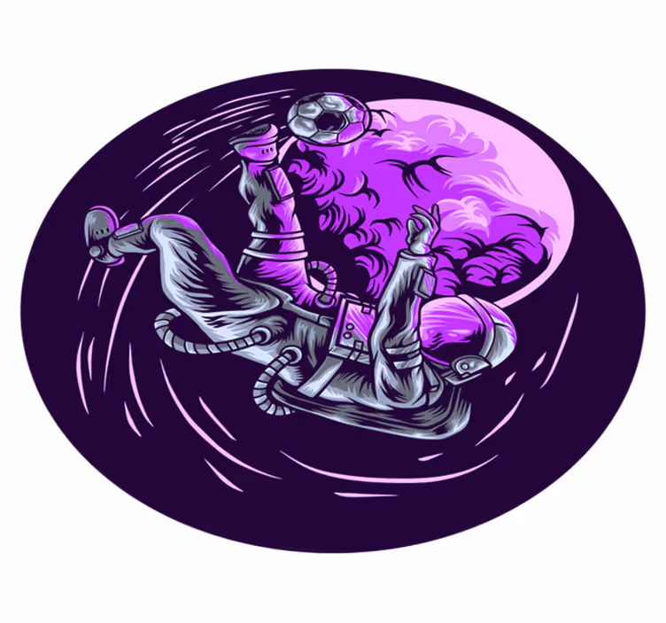 Astronaut vznášející se Vinylový koberec s hvězdami - TenStickers