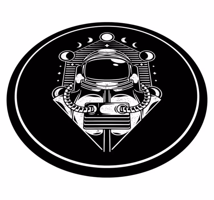 Kosmonaut vesmír vintage design ložnice koberec - TenStickers