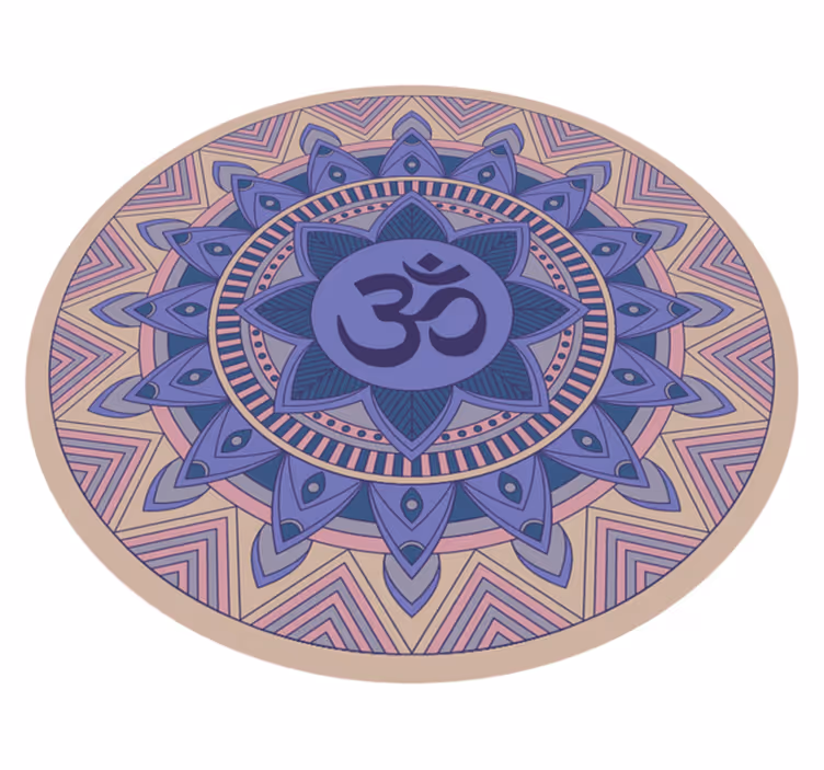 Meditativní lotosový vzor Mandala vinylový koberec - TenStickers