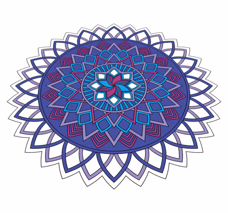 Složité květinové aranžmá Mandala vinylový koberec - TenStickers