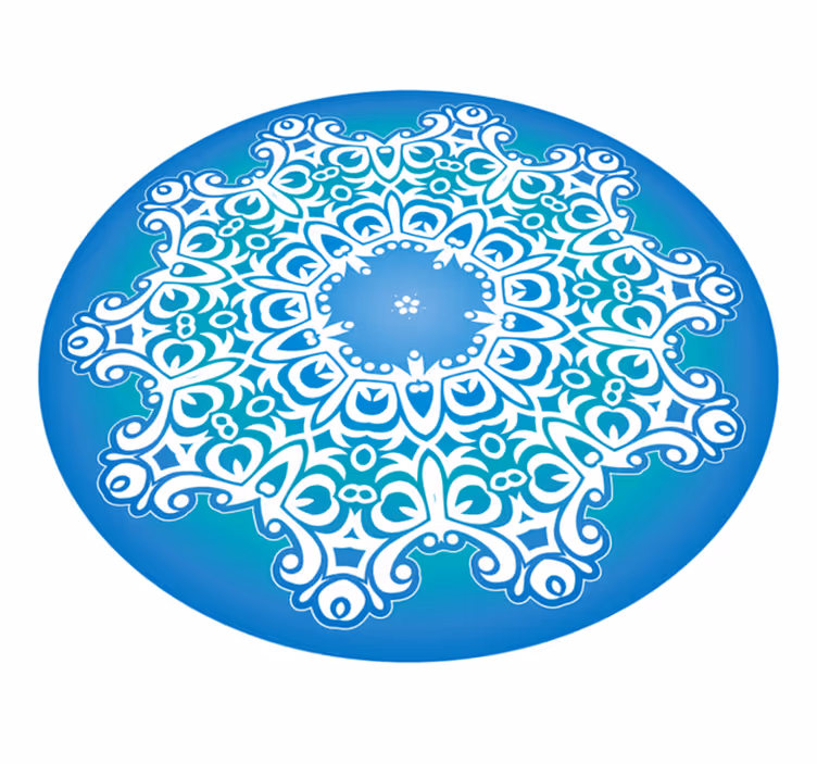 Vinylový koberec mandala ve stylu sněhových vloček - TenStickers