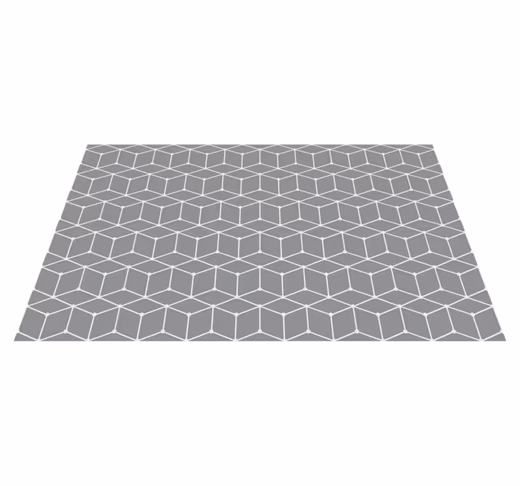 Geometrický vinylový koberec Šedý elegantní vzor - TenStickers