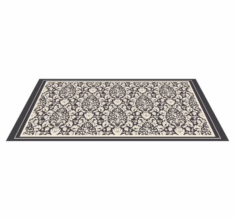 Elegantní botanický prvek Vintage vinylový koberec - TenStickers