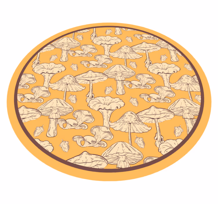 Přírodní vinylový koberec houbový styl - TenStickers