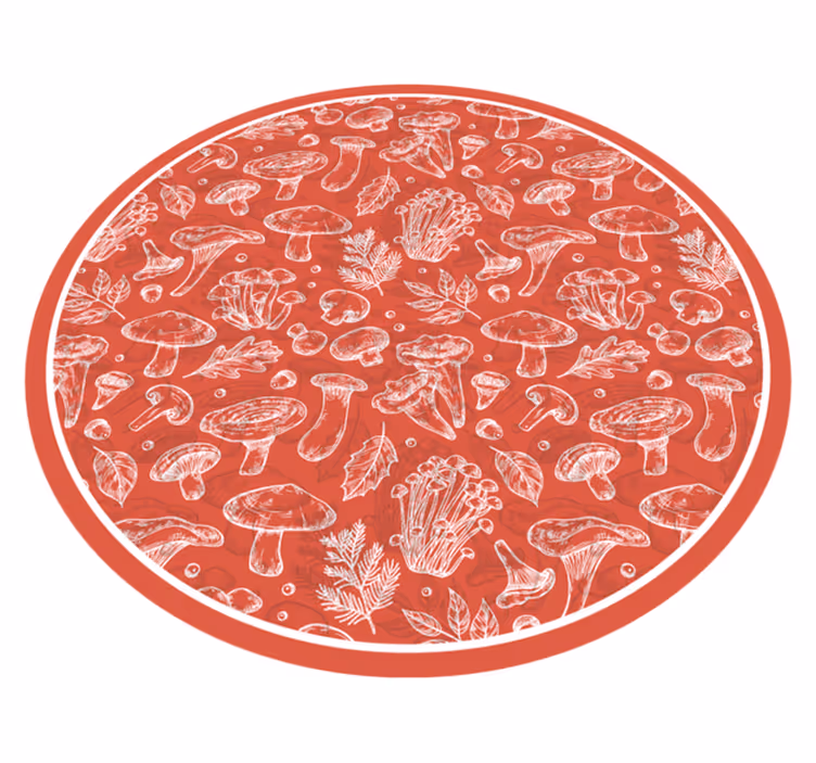 Houba ilustrace Přírodní vinylový koberec - TenStickers