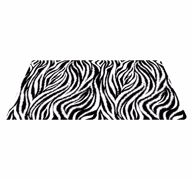 Vinylový koberec se zvířecím potiskem zebra pruhy - TenStickers