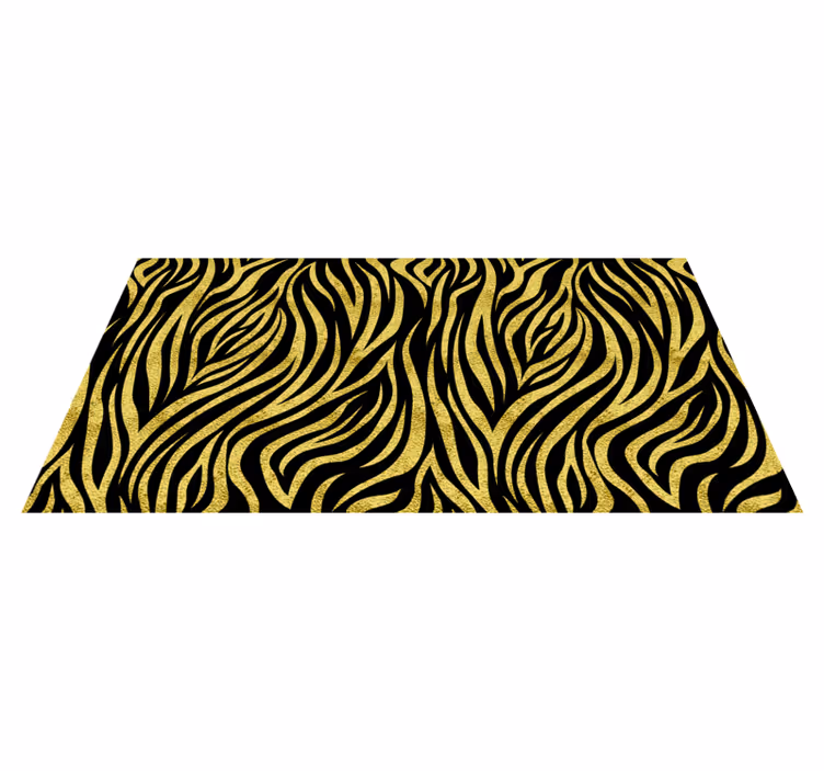 Zlatý zebra vzor zebra zvířecí koberec - TenStickers
