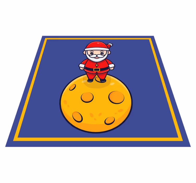 Santa na měsíci Vinylový koberec předvečer všech svatých - TenStickers