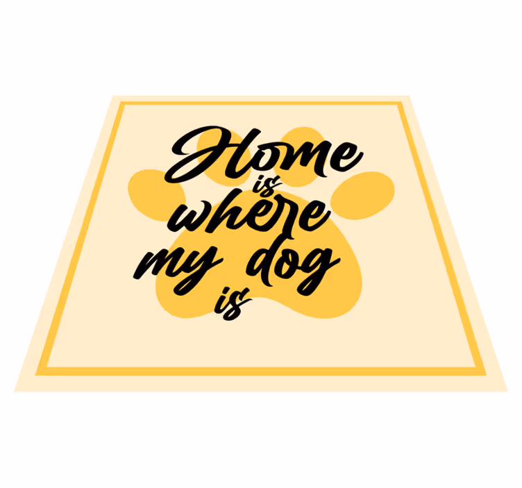 Doma, kde je můj pes Vinylový koberec ve vstupní hale - TenStickers