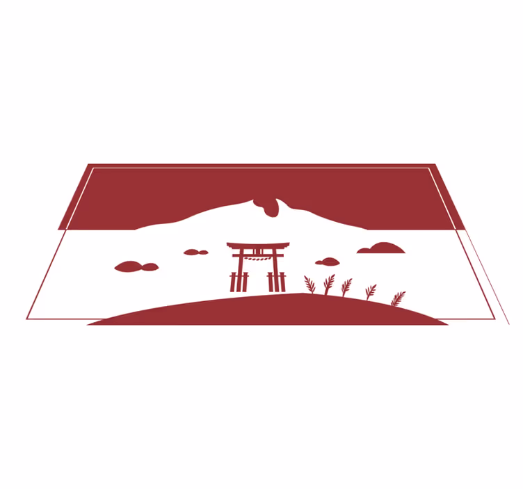 Japonská krajina Vinylový koberec z celého světa - TenStickers