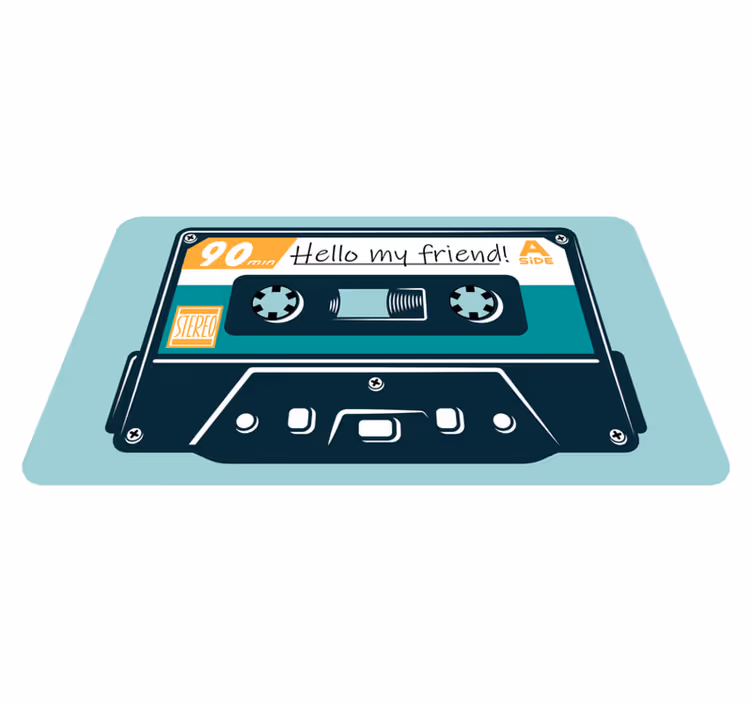 Kazeta z 80. Let s textovým kobercem - TenStickers