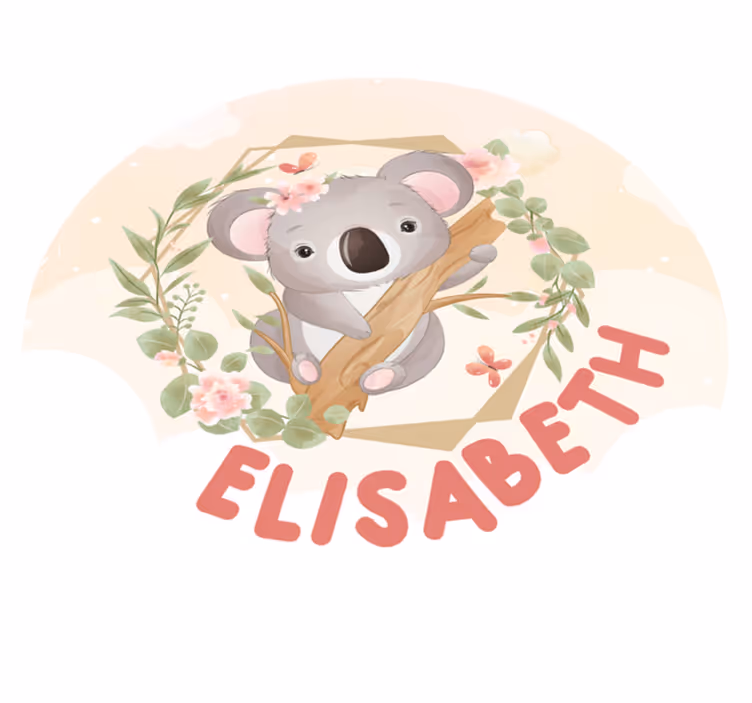 Roztomilá zvířátka koala s názvem kruhový koberec - TenStickers