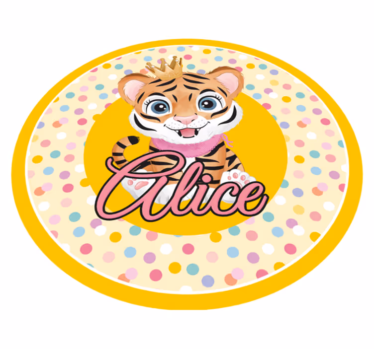 Personalizovaný tygr Vinylový koberec se jmény - TenStickers