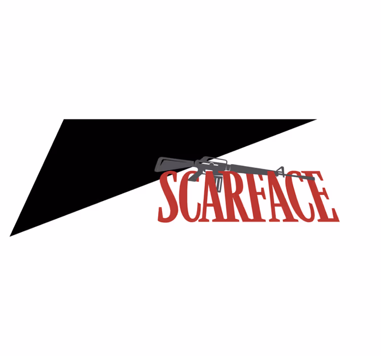 Filmový obraz scarface s textem moderní koberec - TenStickers