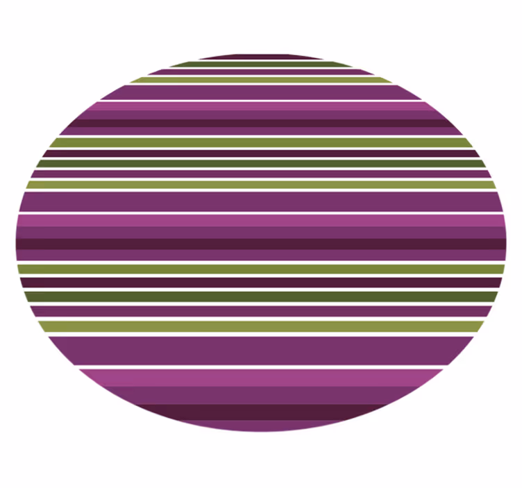 Zelená a fialová Pruhovaný vinylový koberec - TenStickers