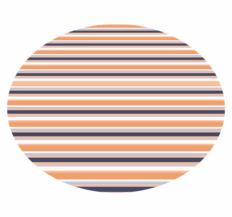 Pruhovaný kruhový vzor Pruhovaný vinylový koberec - TenStickers