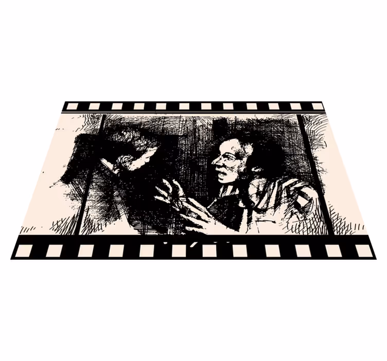 Silueta italský filmový design vinobraní koberec - TenStickers