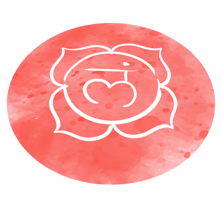 Kruhový růžový design Mandala vinylový koberec - TenStickers