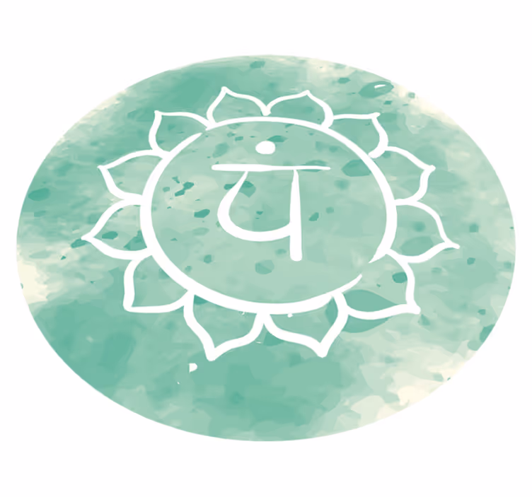 Krásný srdeční čakra symbol moderní podlahový koberec - TenStickers