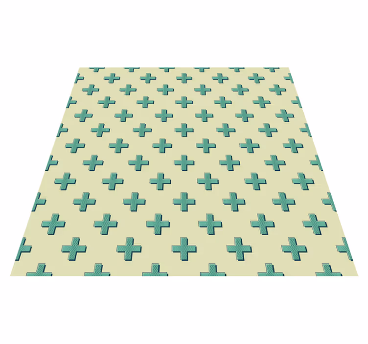 Mint plus tvary Geometrický vinylový koberec - TenStickers