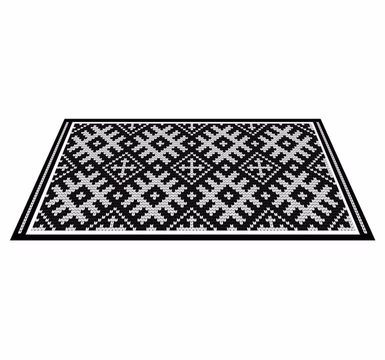 Geometrické koberce se vzorem vikingských řetězových čtverců - TenStickers