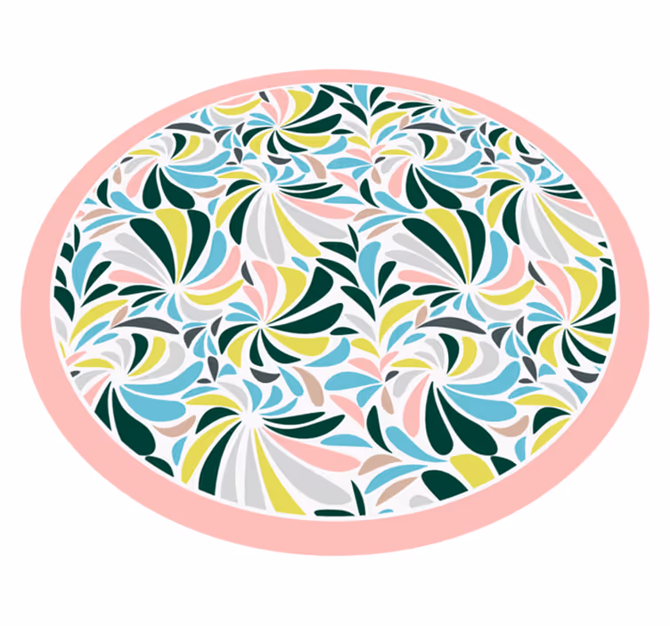 Barevné květinové víry Vinylový koberec do školky - TenStickers