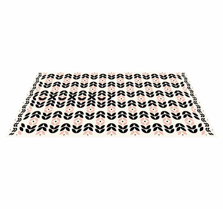Květinový geometrický motiv Moderní vinylový koberec - TenStickers