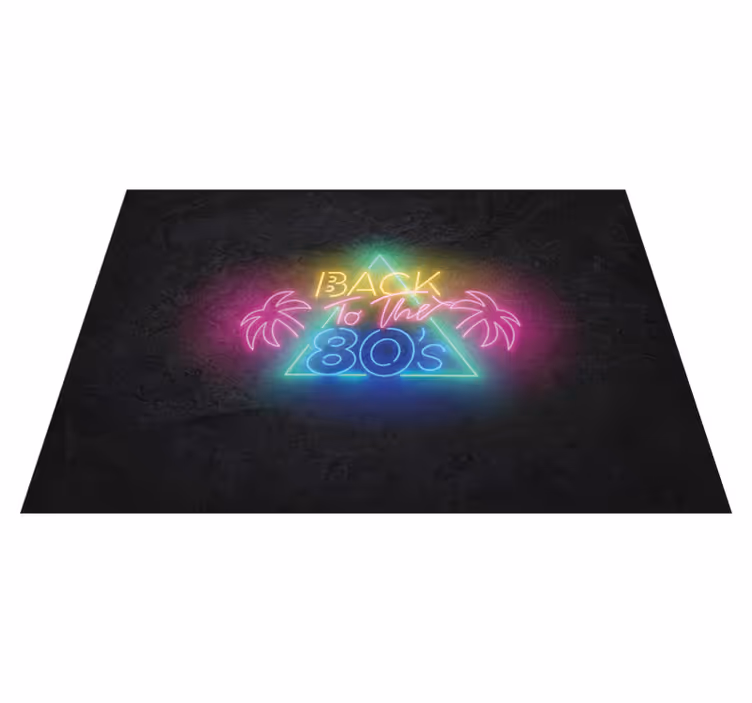 Zpět na vlastní koberec s logem 80. Let - TenStickers