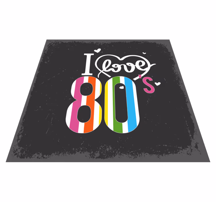 Retro láska 80. Let Mozaikový vinylový koberec - TenStickers
