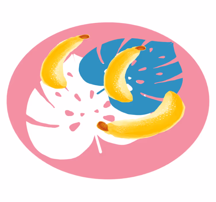 Motiv tropického banánů Kuchyňský vinylový koberec - TenStickers